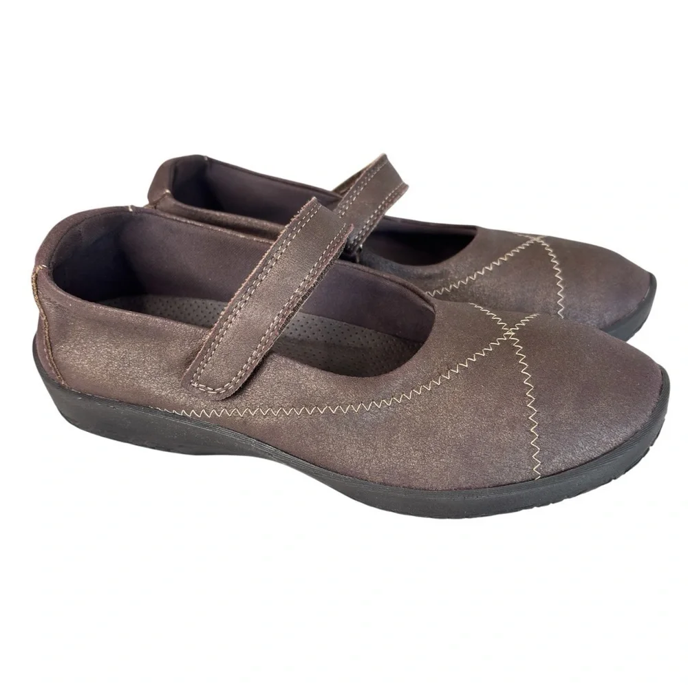 Arcopedico L18 Mary Jane Comfort Ballet Flat Womens Shoe Size 39 US 8.5 9 Brown